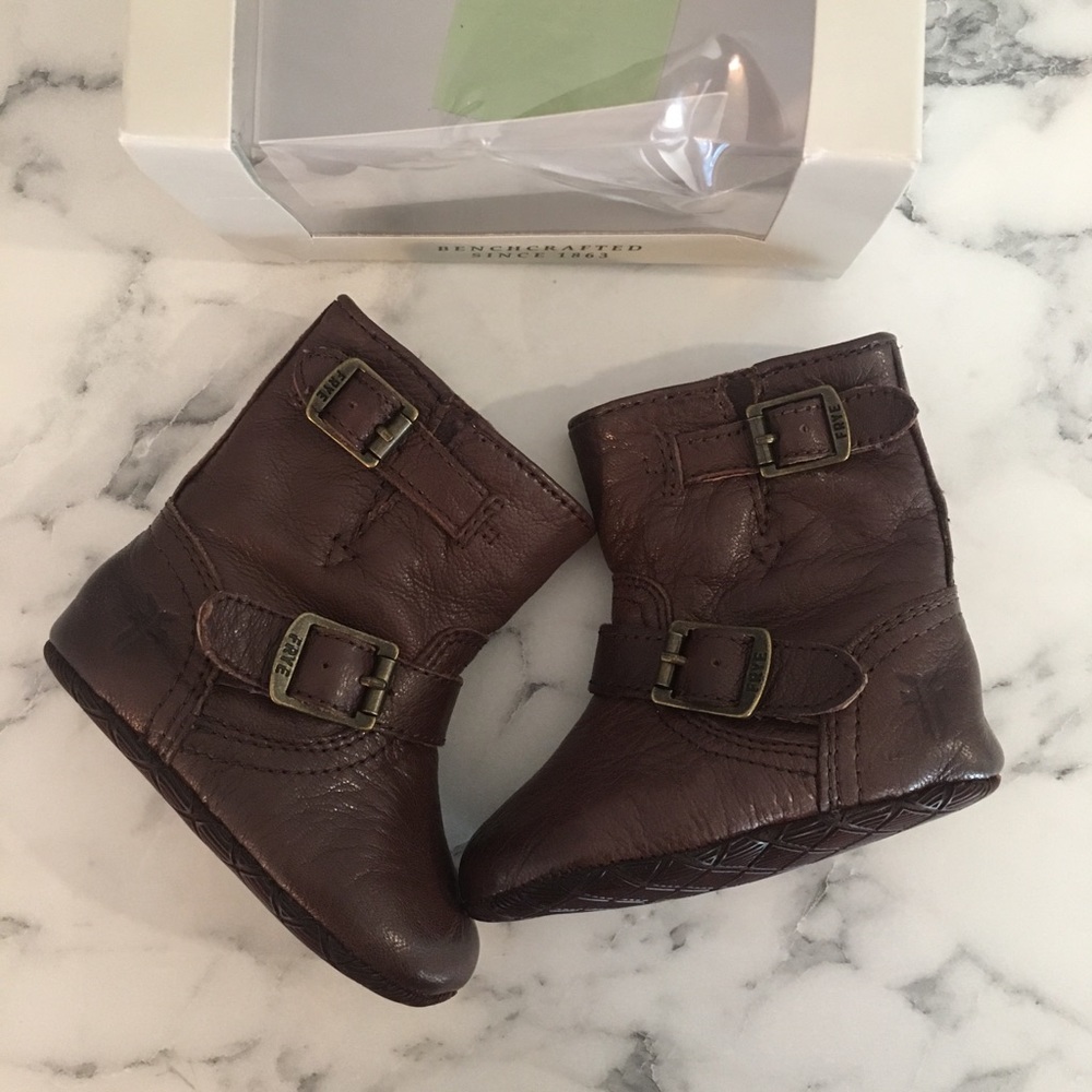 Small Frye, Engineer Bootie in Dark Brown, size 1